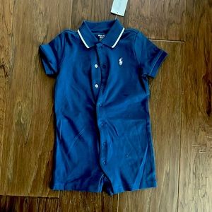 NWT Navy Ralph Lauren 12m short onesies
